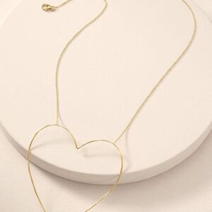 Stella & Dot Hammered Gold Tone Heart EUC